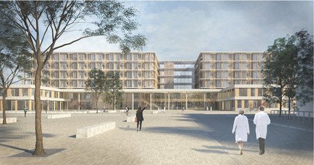 Klinik-Neubau Offenburg, Entwurf Außenbereich