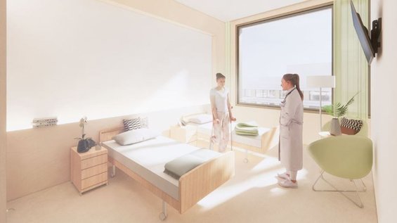 Neubau Achern: Patientenzimmer