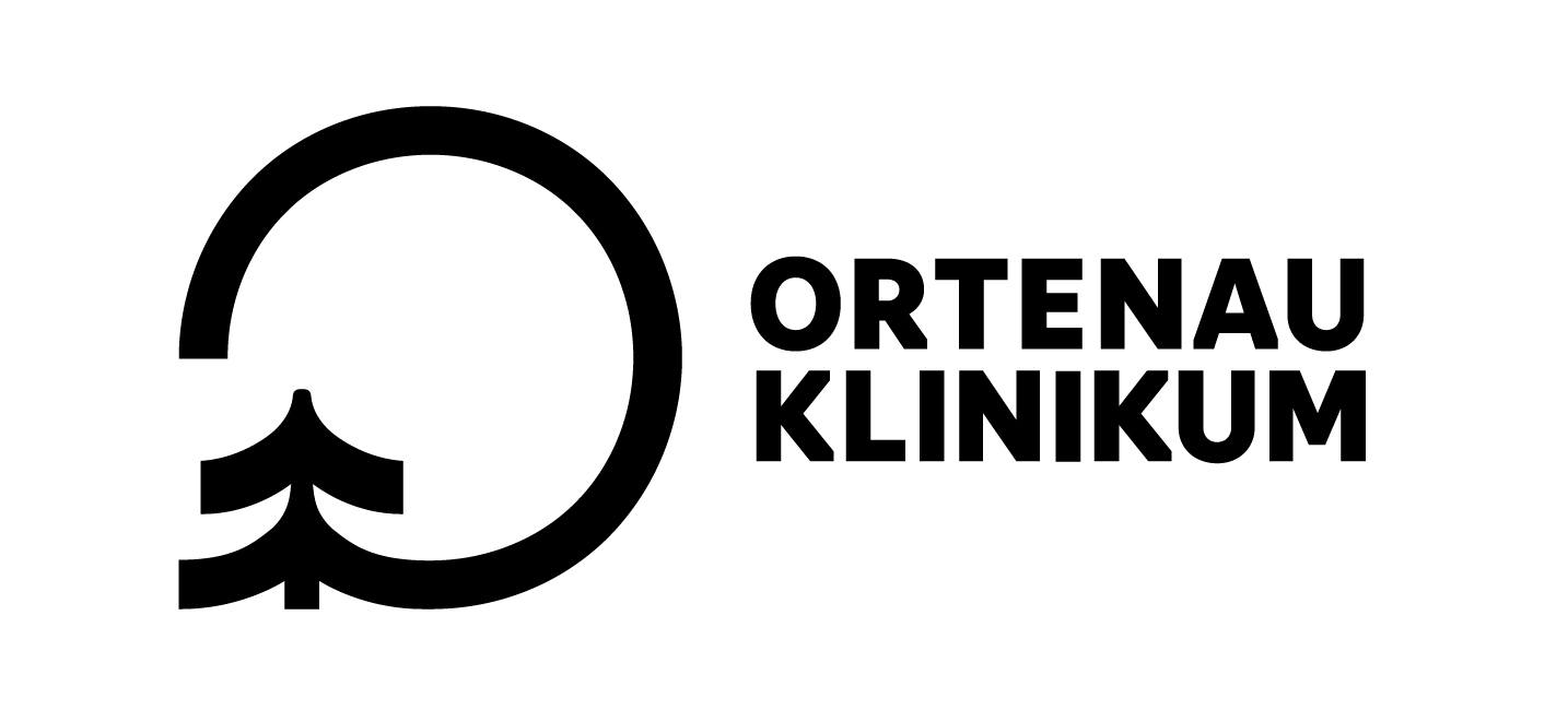 Logo Ortenau Klinikum schwarz auf weiß mit Schutzraum
